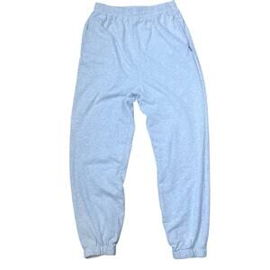Allfenix Fleece Sweatpants Women Large Heather Grey Baggy Pull On Relaxed Jogger